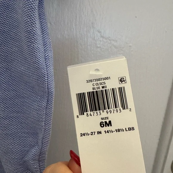 NWT Polo by Ralph Lauren Blue baby romper. 6 months. - Picture 3 of 4